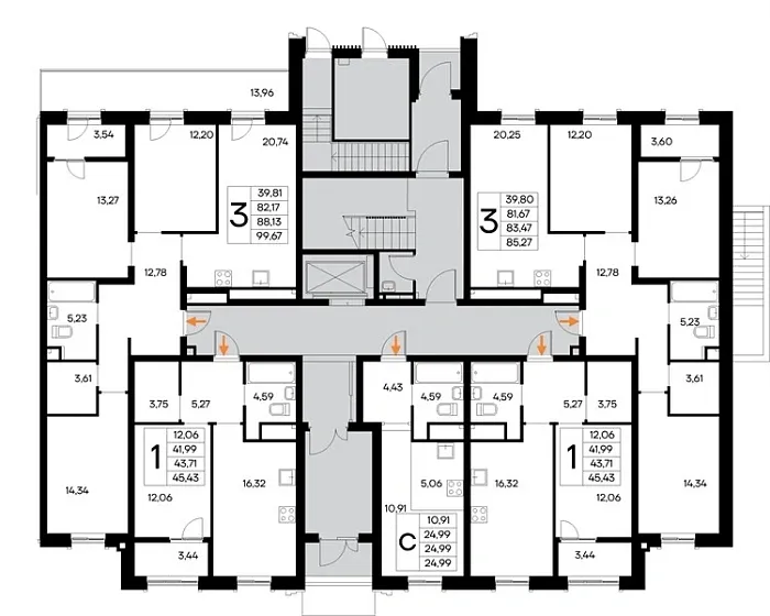 Квартира Студия 24.99 кв. м