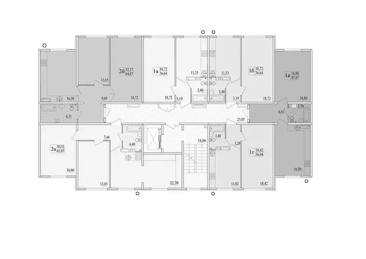 Квартира 1-комн. 36.64 кв. м