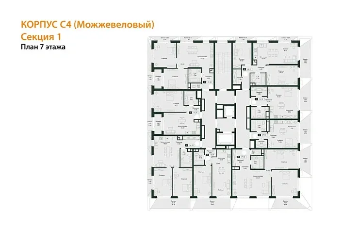Квартира Студия 34.32 кв. м