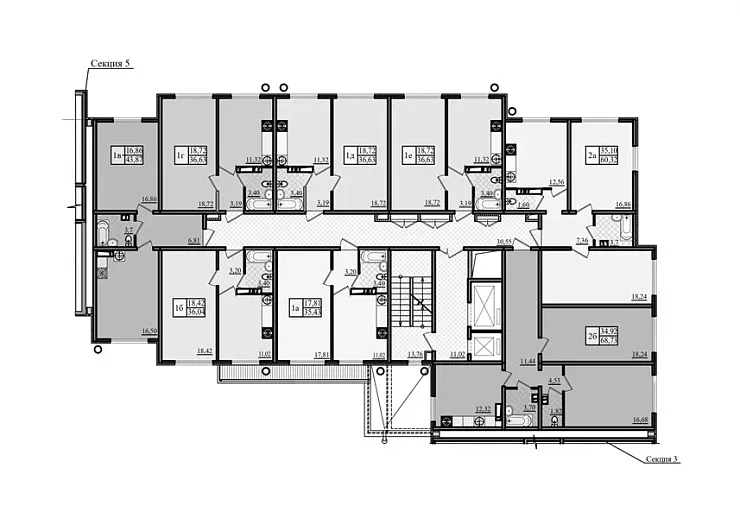 Квартира 1-комн. 36.04 кв. м