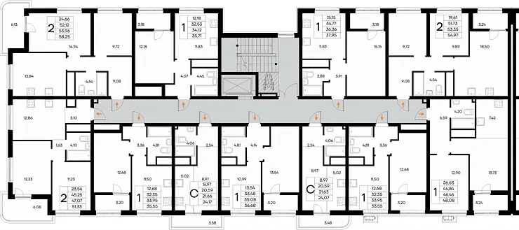 Квартира Студия 24.07 кв. м