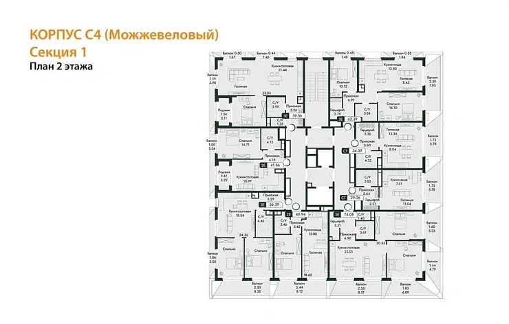 Квартира Студия 34.39 кв. м