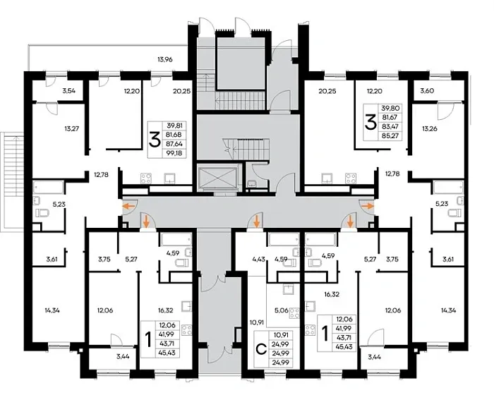 Квартира Студия 24.99 кв. м