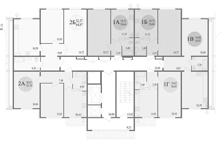 Квартира 1-комн. 36.05 кв. м