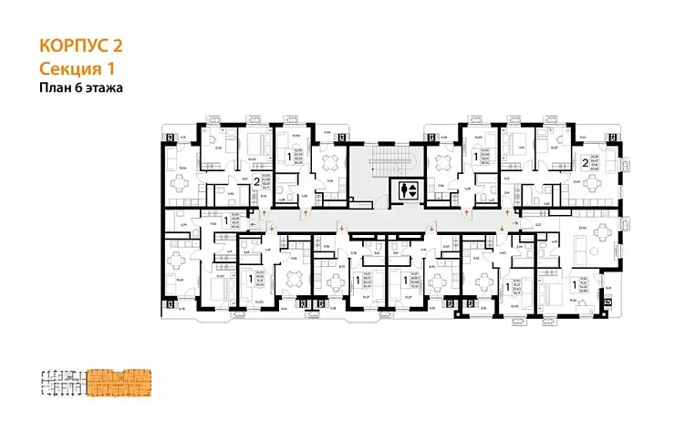 Квартира 1-комн. 35.05 кв. м