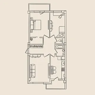 Квартира 3-комн. 85.3 кв. м