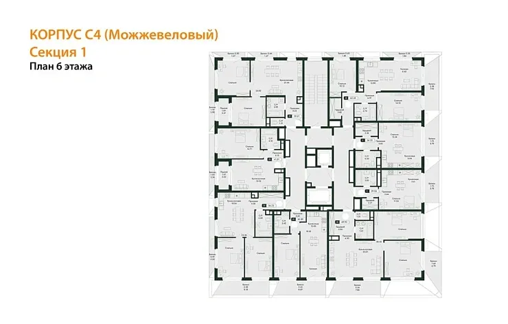 Квартира Студия 34.32 кв. м