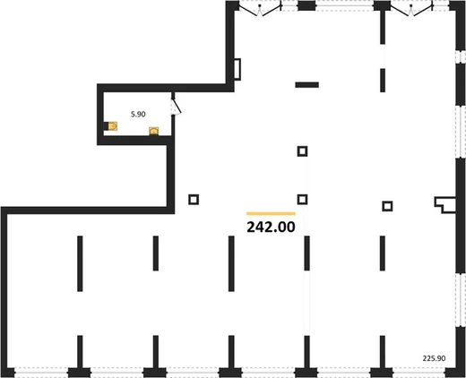 Квартира 1-комн. 242 кв. м
