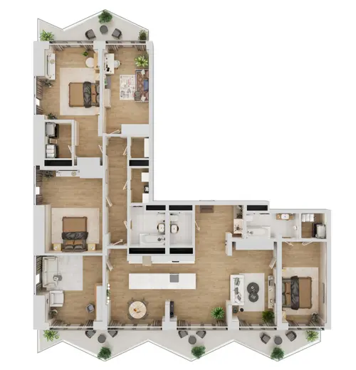 Апартаменты 5-комн. 223.3 кв.м