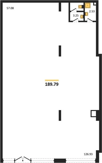 Квартира 1-комн. 189.79 кв. м