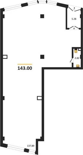 Апартаменты 1-комн. 143 кв. м