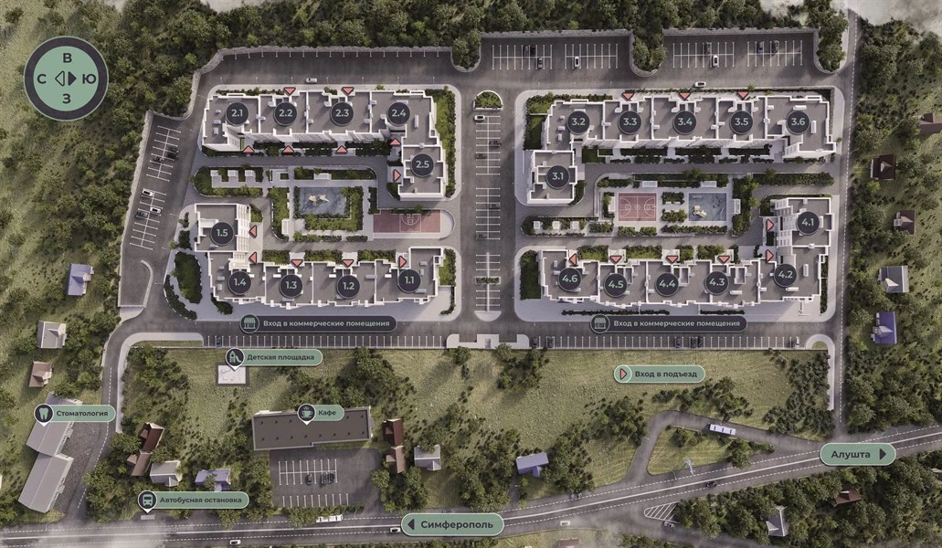 Квартира 1-комн. 44.6 кв. м