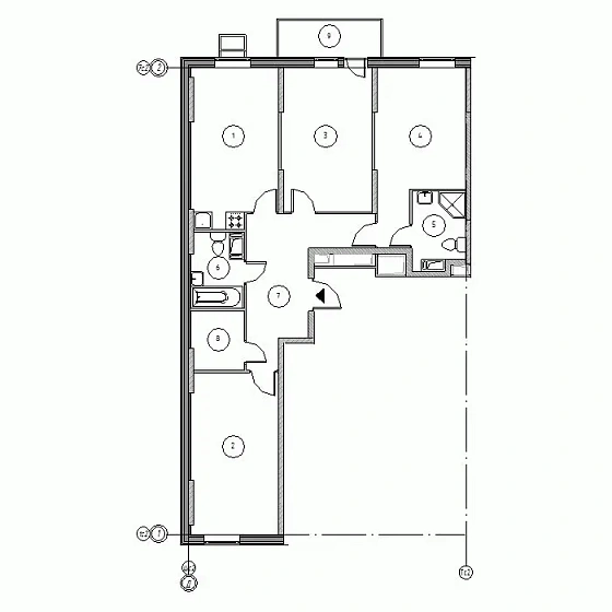 Квартира 3-комн. 86.11 кв. м