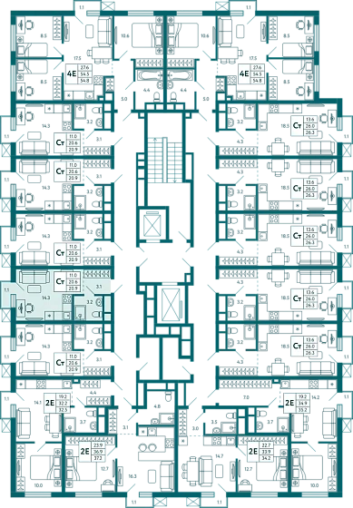 Квартира Студия 20.9 кв.м