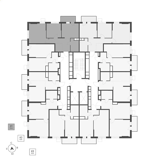 Квартира 2-комн. 55.21 кв. м