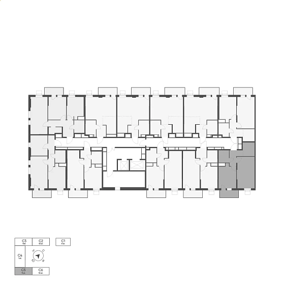 Квартира 1-комн. 42.7 кв. м