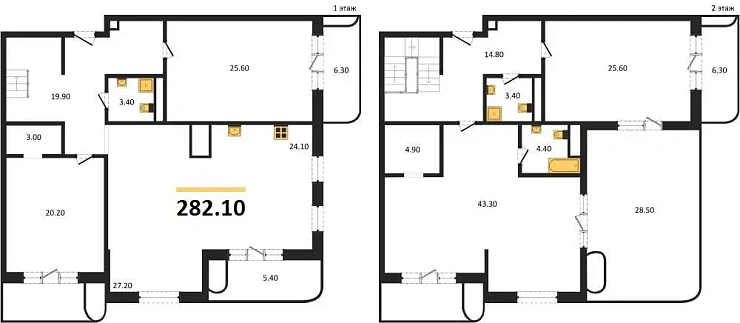 Квартира 4-комн. 282.1 кв. м