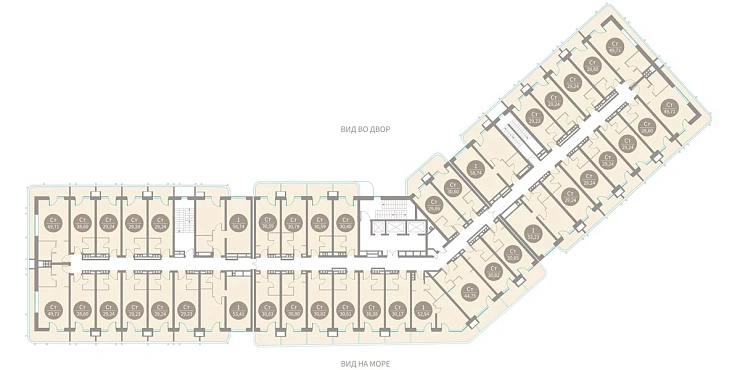 Квартира 1-комн. 58.74 кв. м