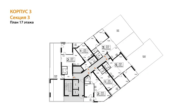 Квартира 3-комн. 108.94 кв. м
