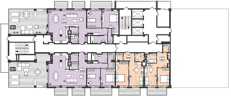 Апартаменты 3-комн. 179.5 кв. м