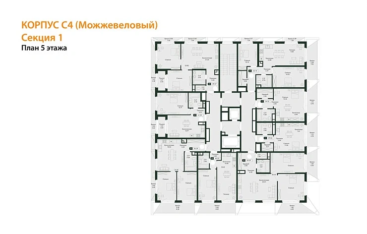 Квартира Студия 34.32 кв. м