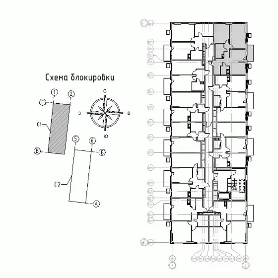 Квартира 2-комн. 63.08 кв. м