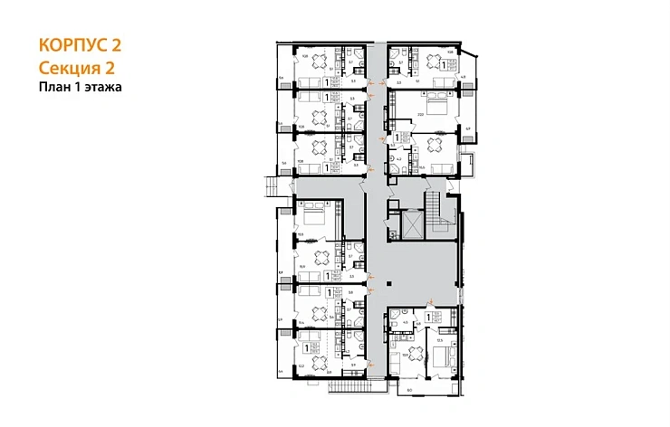 Апартаменты Студия 27.7 кв. м