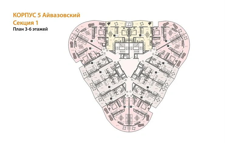 Апартаменты Студия 35.13 кв. м