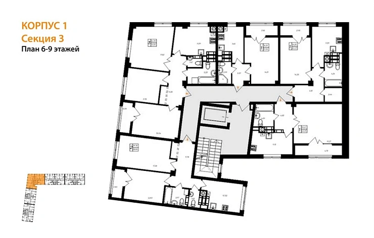 Квартира 3-комн. 74.82 кв. м