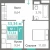 Квартира 1-комн. 33.34 кв.м