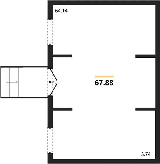 Апартаменты 1-комн. 67.88 кв. м