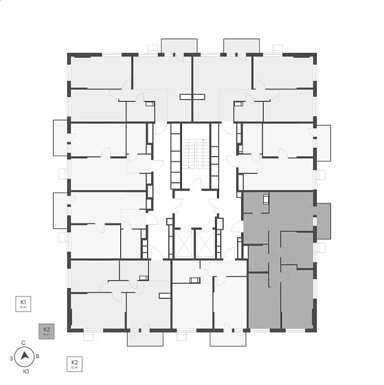 Квартира 3-комн. 74.44 кв. м