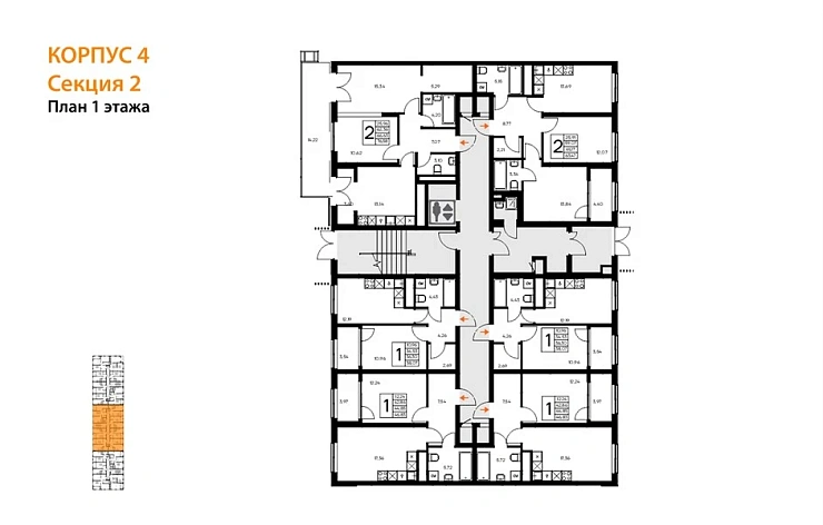 Квартира 1-комн. 38.07 кв. м