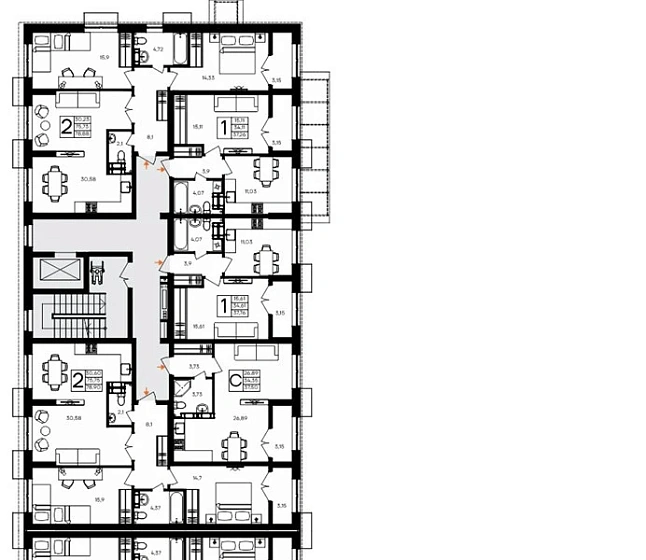Квартира 1-комн. 37.26 кв. м