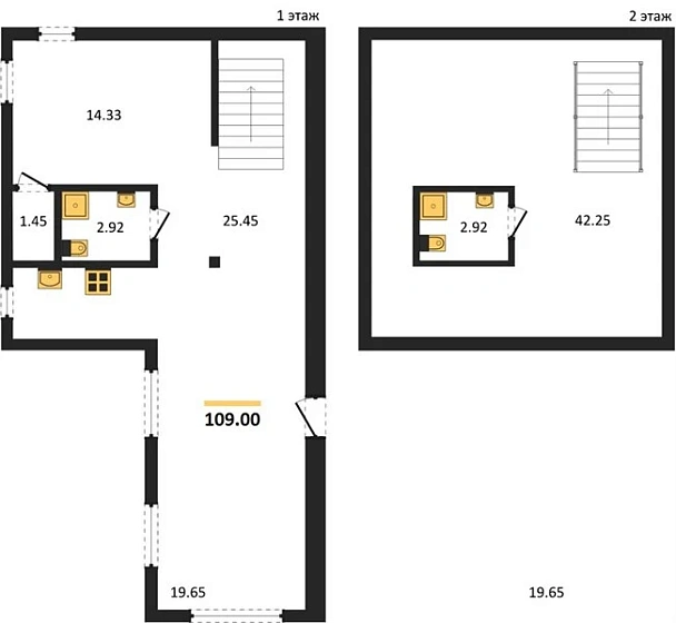 Апартаменты 3-комн. 109 кв. м