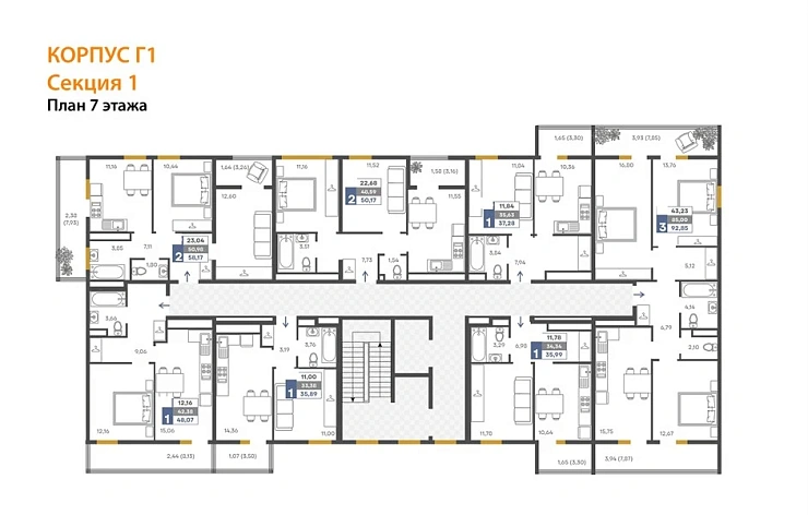 Квартира 1-комн. 34.34 кв. м
