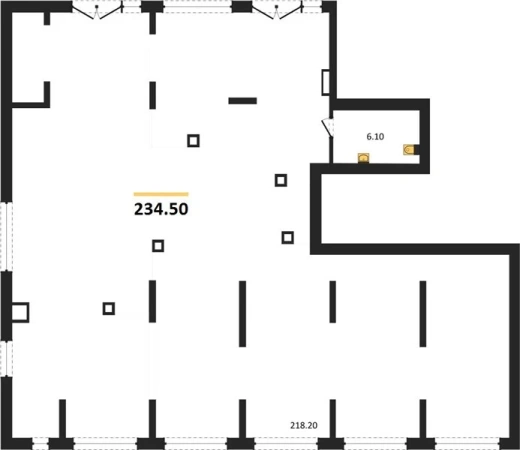 Квартира 1-комн. 234.5 кв. м