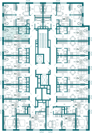 Квартира Студия 20.6 кв.м
