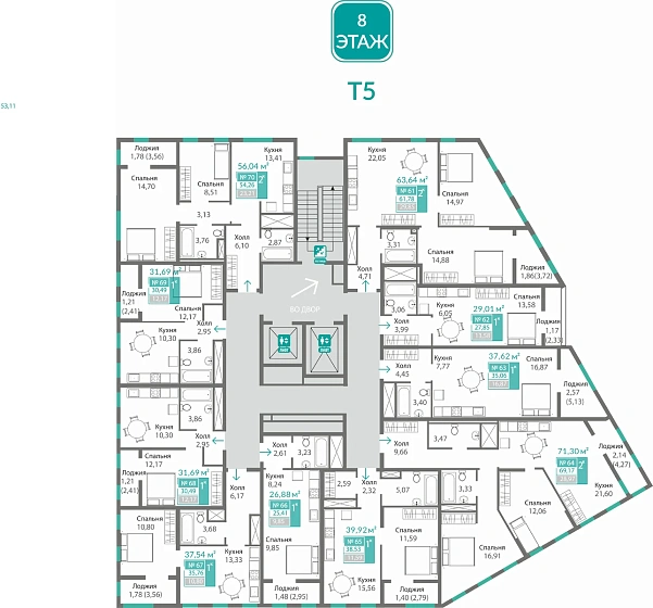 Квартира 1-комн. 27.85 кв.м