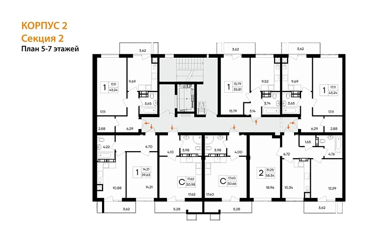 Квартира Студия 30.66 кв. м