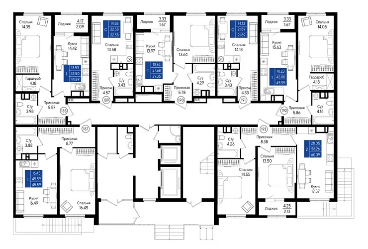 Квартира Студия 22.58 кв. м