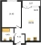 Квартира 1-комн. 41.15 кв. м
