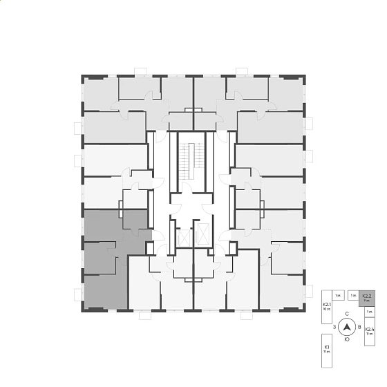 Квартира 2-комн. 50.5 кв. м