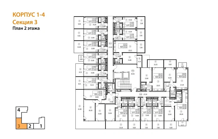 Апартаменты 1-комн. 32.64 кв. м