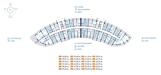 Апартаменты 3-комн. 131.49 кв. м