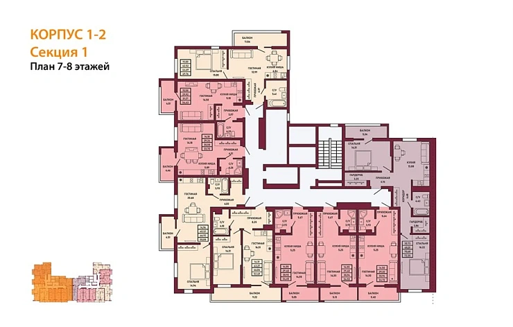 Квартира Студия 31.06 кв. м
