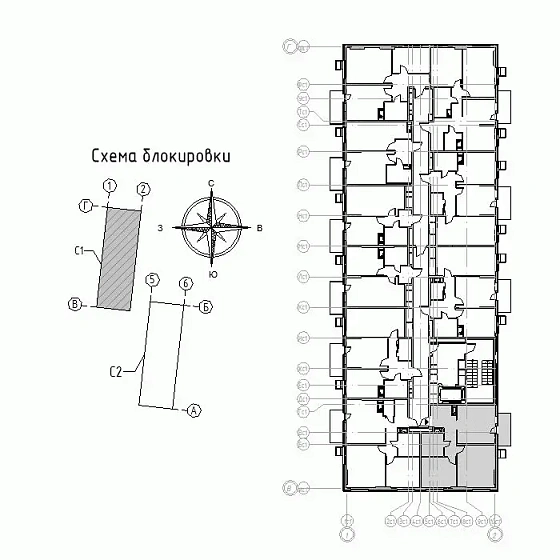 Квартира 2-комн. 56.73 кв. м