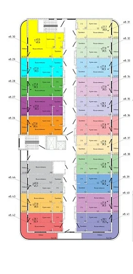 Квартира 1-комн. 35.9 кв. м