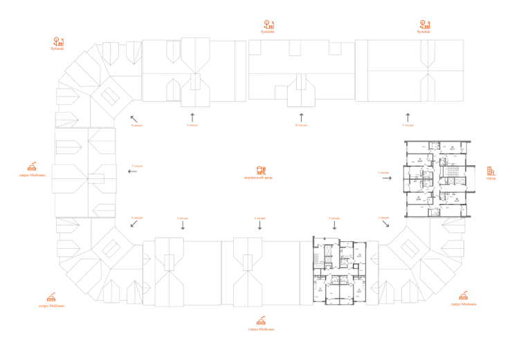 Квартира 2-комн. 61.85 кв. м