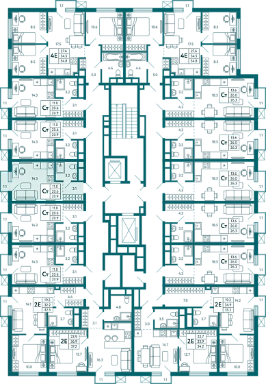 Квартира Студия 20.9 кв.м